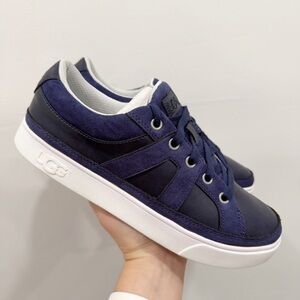 Ugg Kids Marcus Sneaker Navy Leather Size 6